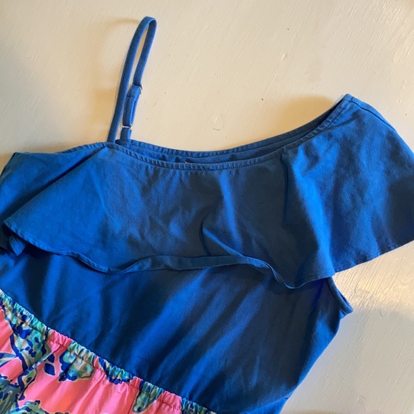 One shoulder ruffle Lilly Pulitzer summer dress - Picture 2 of 6